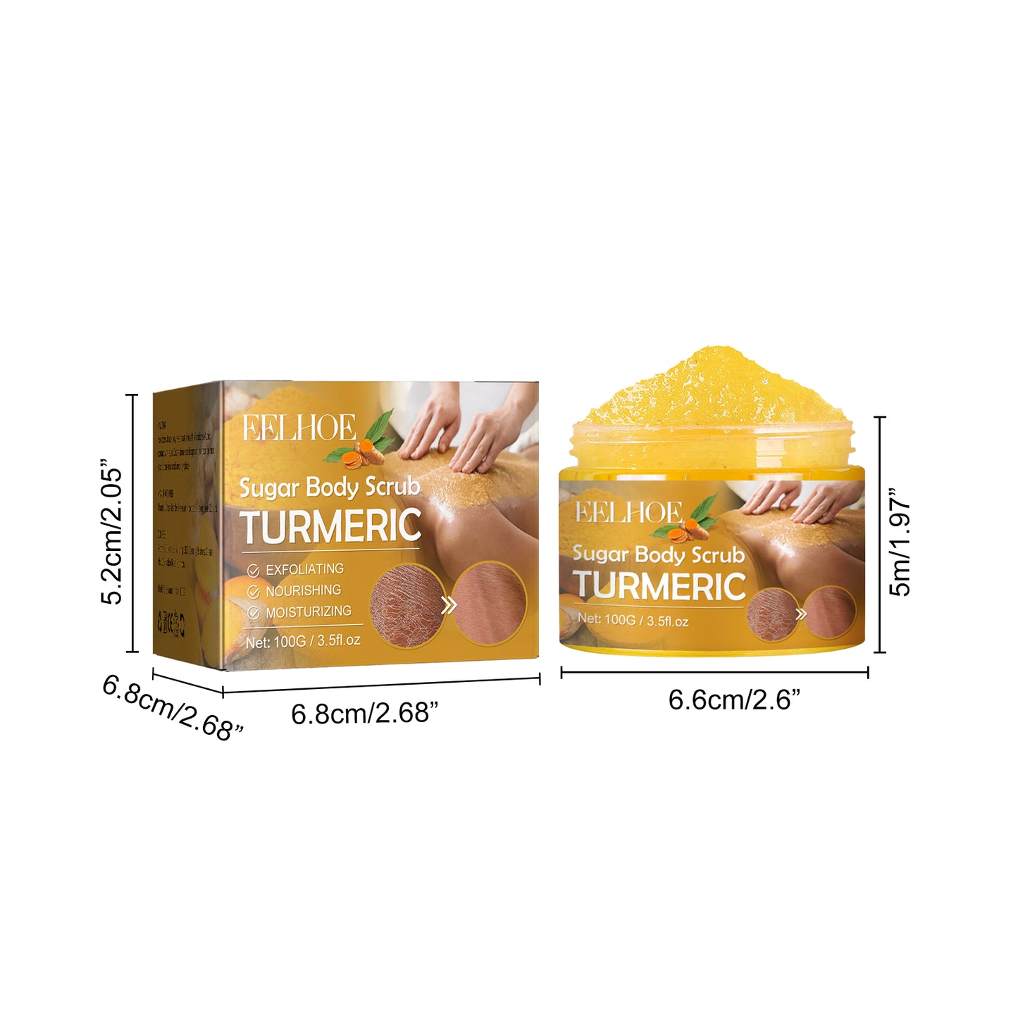 Turmeric Body Scrub for Exfoliation and Skin Brightening - Natural Formula