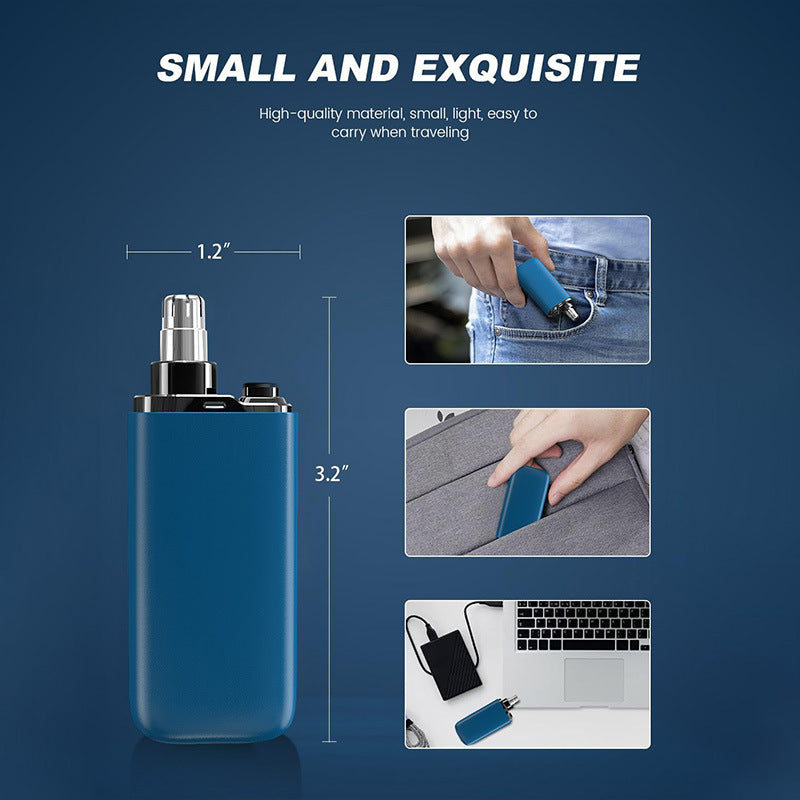 Rechargeable Nose Hair Trimmer - Sapphire Blue Square