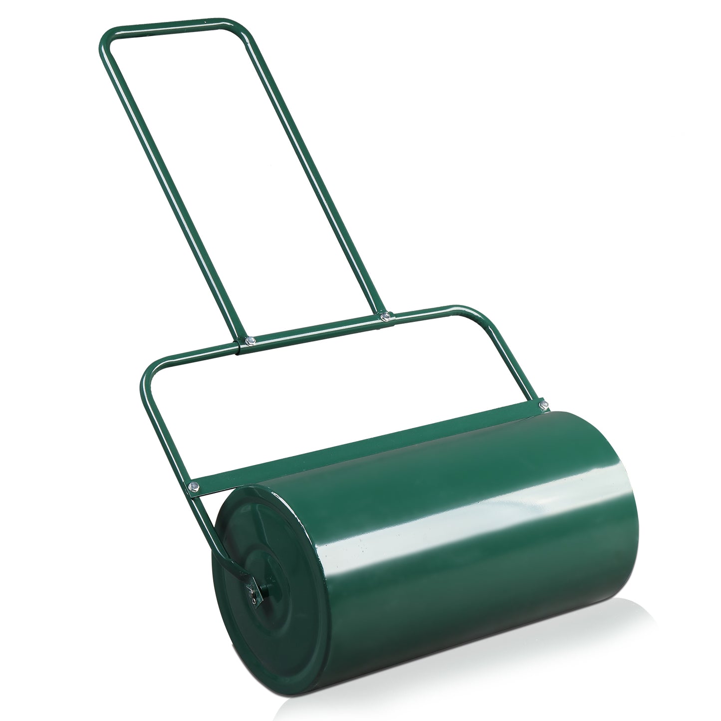 24 Inch Green Lawn Roller for Garden, Steel Drum with Water Fill Capacity