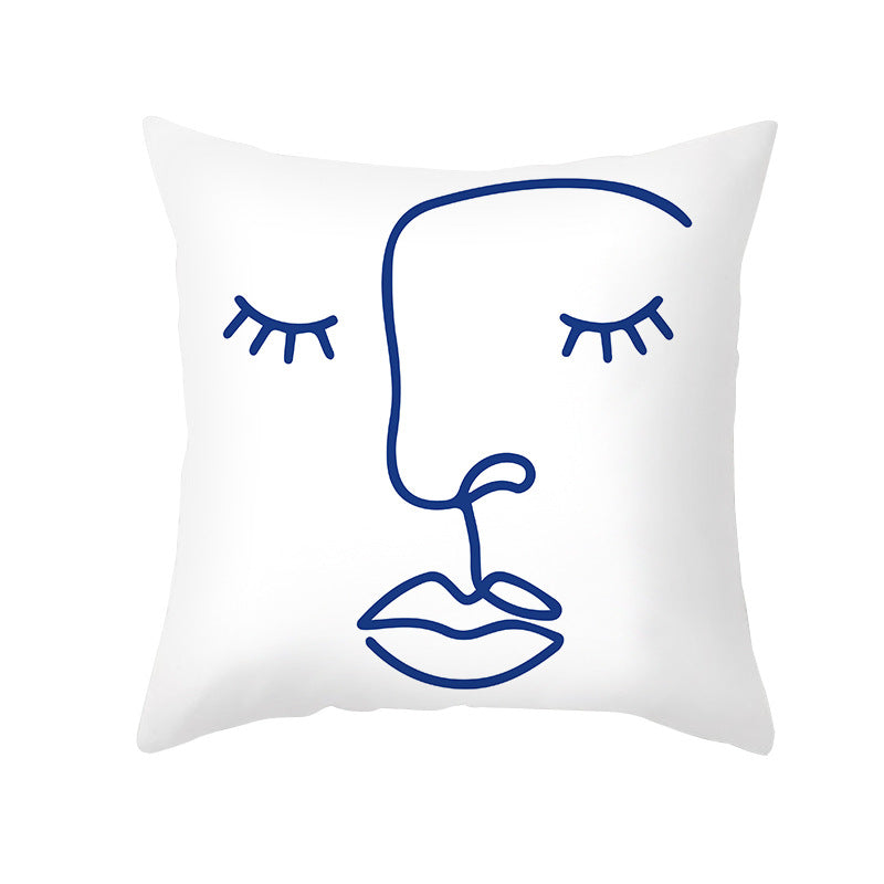 Abstract Art Cushion Cover 45x45cm - Soft Plush Nordic Style Sofa Pillowcase