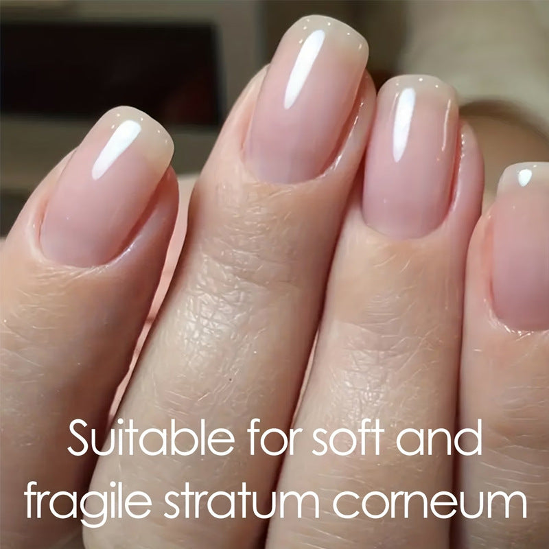 Nail Strengthening Serum for Damaged Nails - Nourishing Nail Bed Treatment, Milky White Nude, 16ml