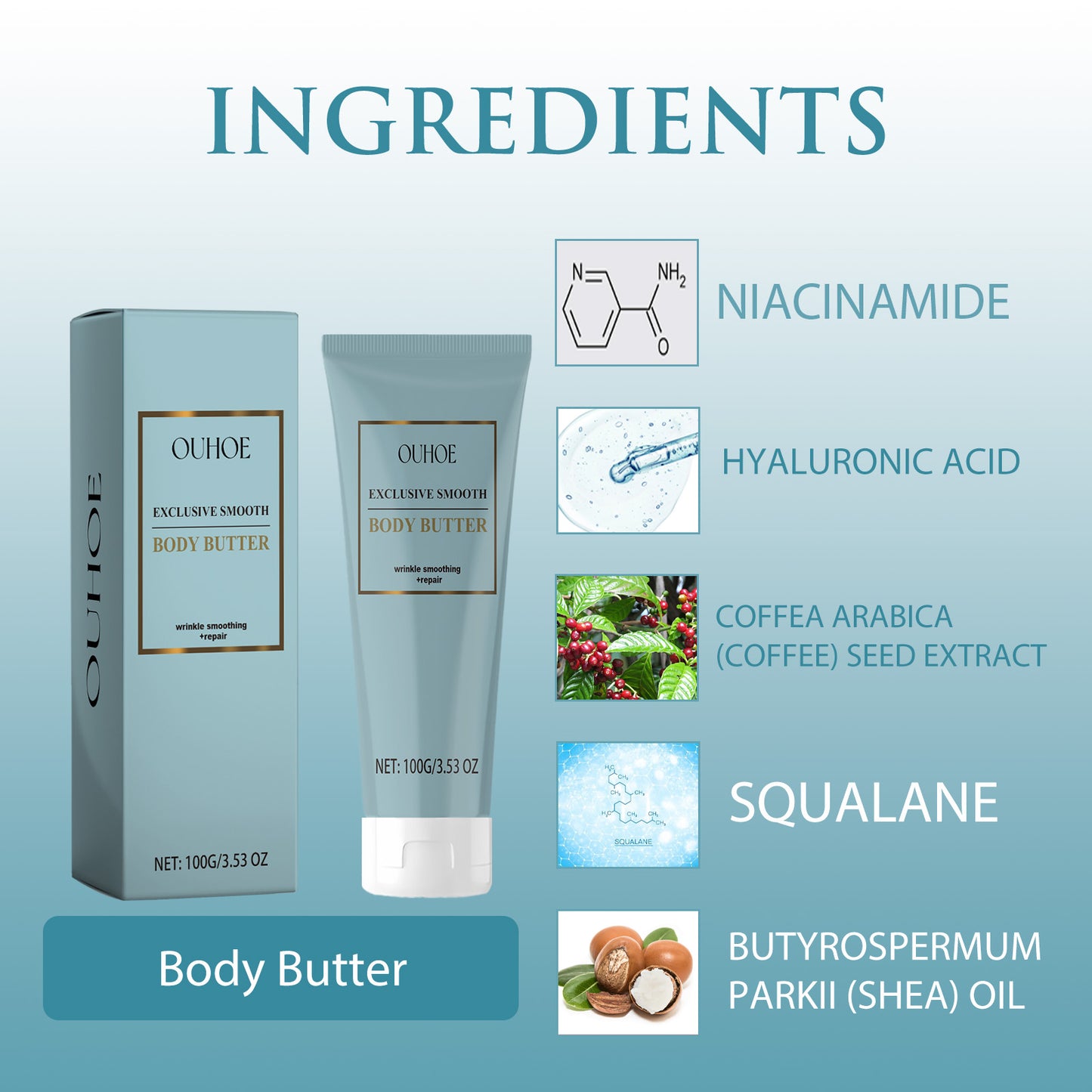 Nourishing Body Butter Cream - Anti-Wrinkle Skin Hydration & Firming