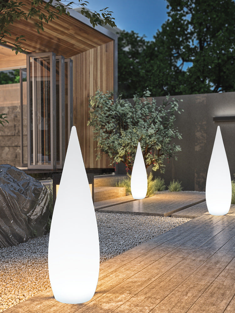 Outdoor Waterproof Solar Floor Lamp with Drip Water Drop Design - Garden & Pathway Lighting