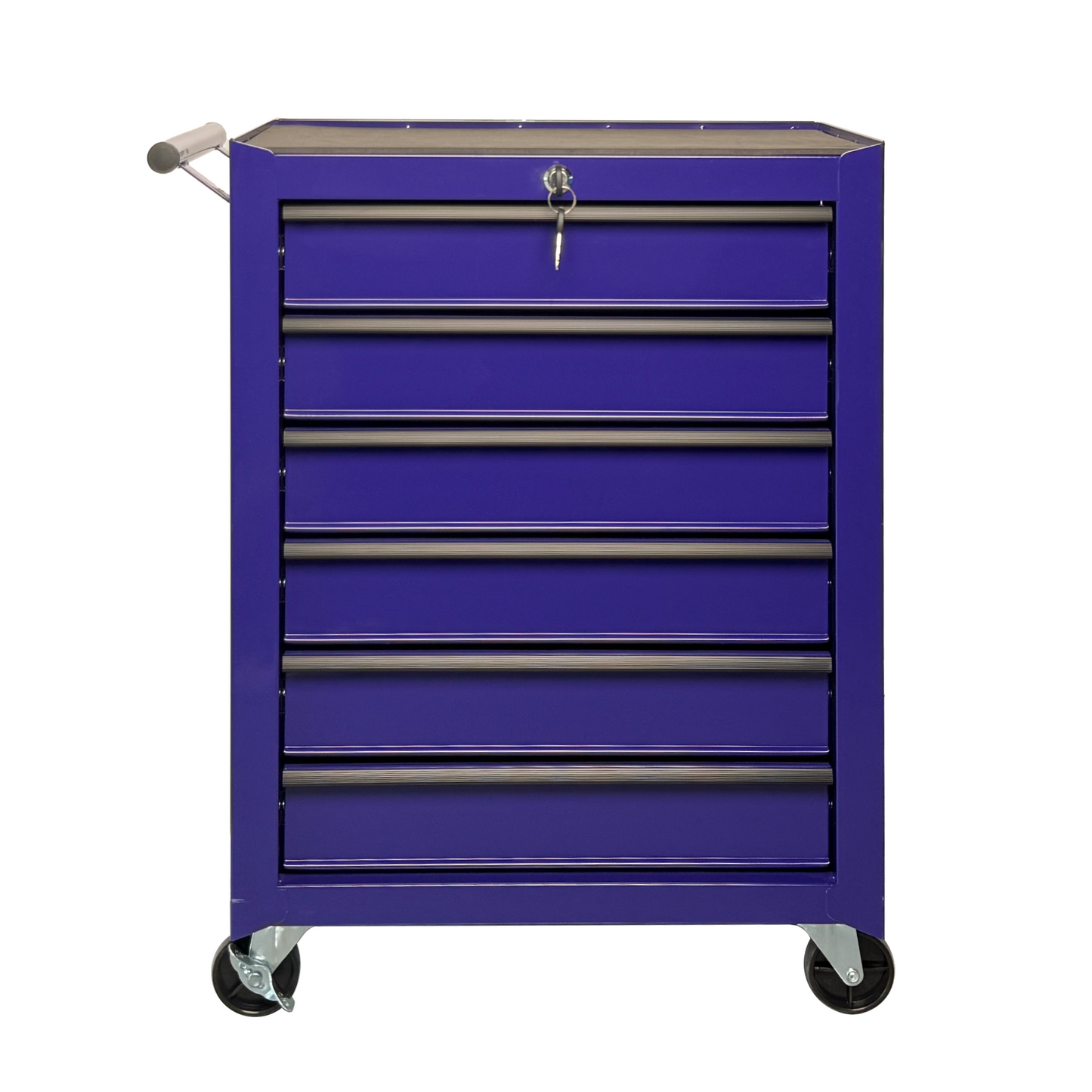 20-Inch Rolling Steel Tool Chest with 6 Drawers, Purple, Ball Bearing Slides