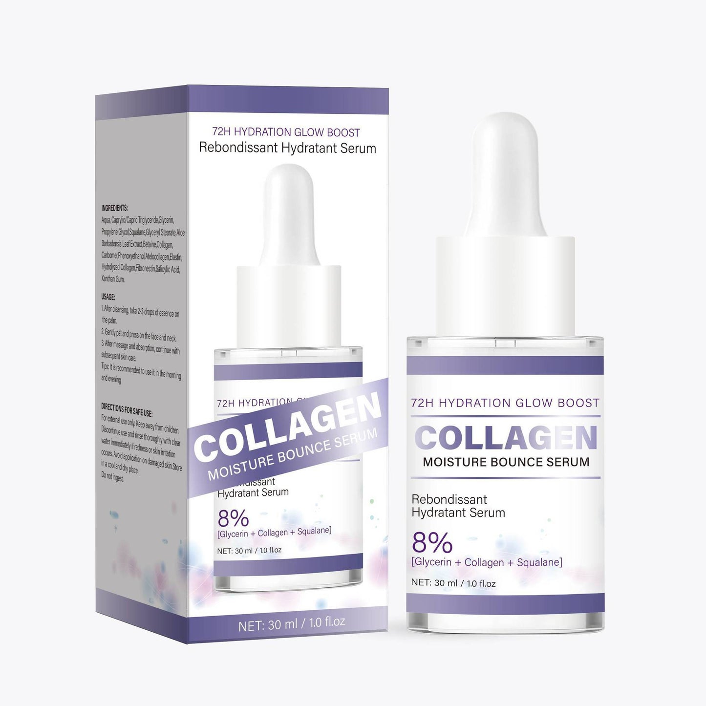 Collagen Moisturizer - Elastic Skin Care Serum 30ml for Facial Hydration