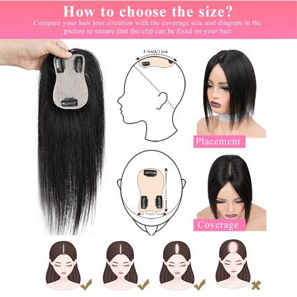 Women's High-Parting Hair Extension Piece - Volumizing Hair Topper