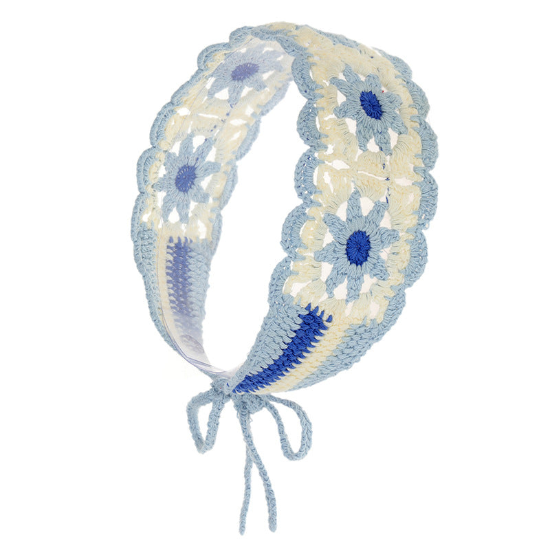 Cotton Flower Hair Band - Blue Floral