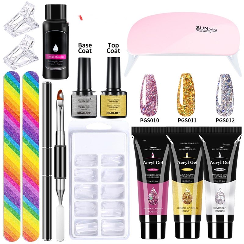 13-Piece Crystal Extended Nail Glue Set