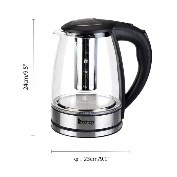 Electric Kettle 1.8L with Filter Screen & Stainless Steel Cover
