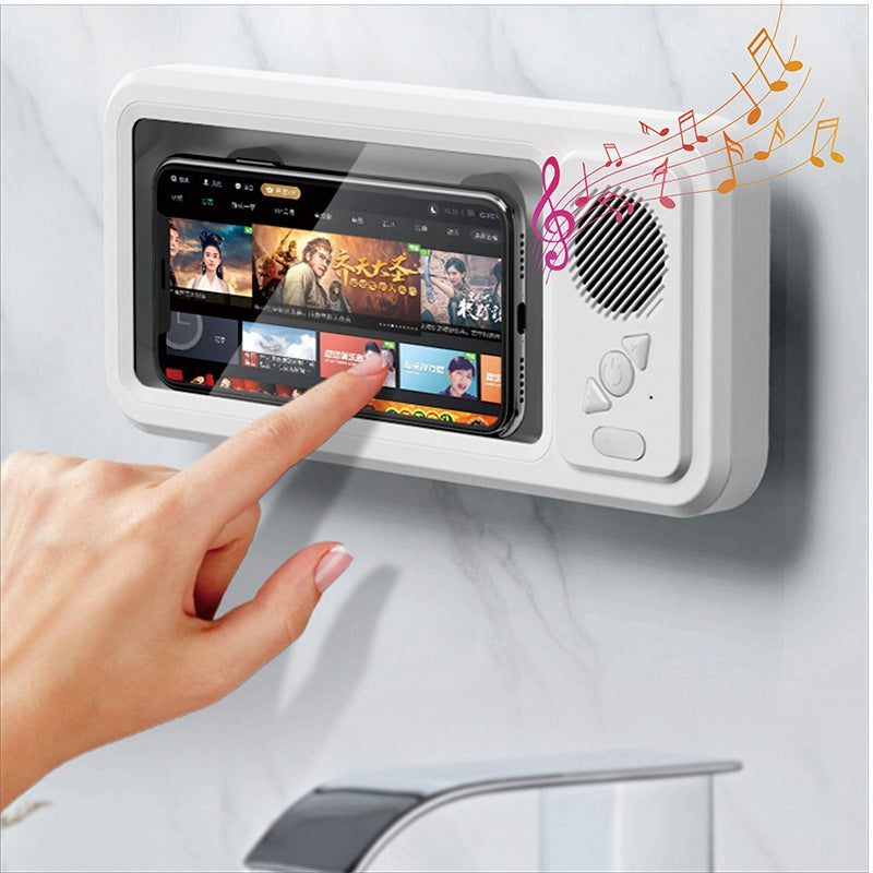 Waterproof Phone Case with Bluetooth Speaker for Bathroom Use