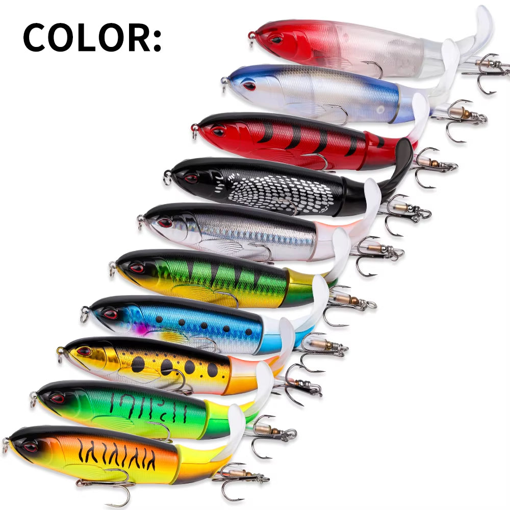 Topwater Fishing Lure Kit - 10pcs 14cm Propeller Bait Set