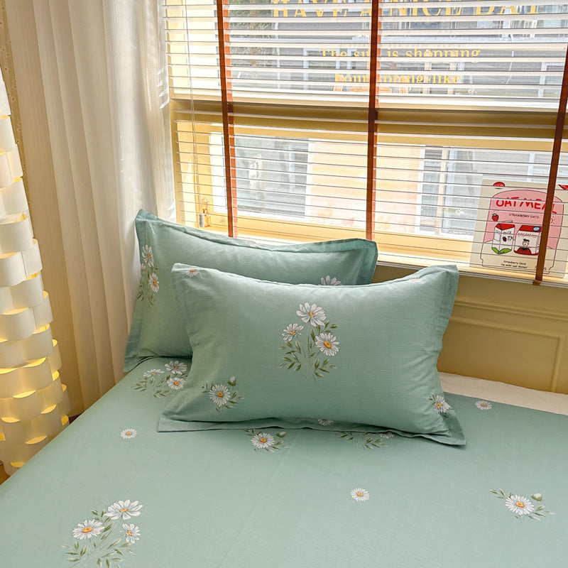 Cotton Twill Pillowcases Set - 100% Cotton, Modern Home Decor