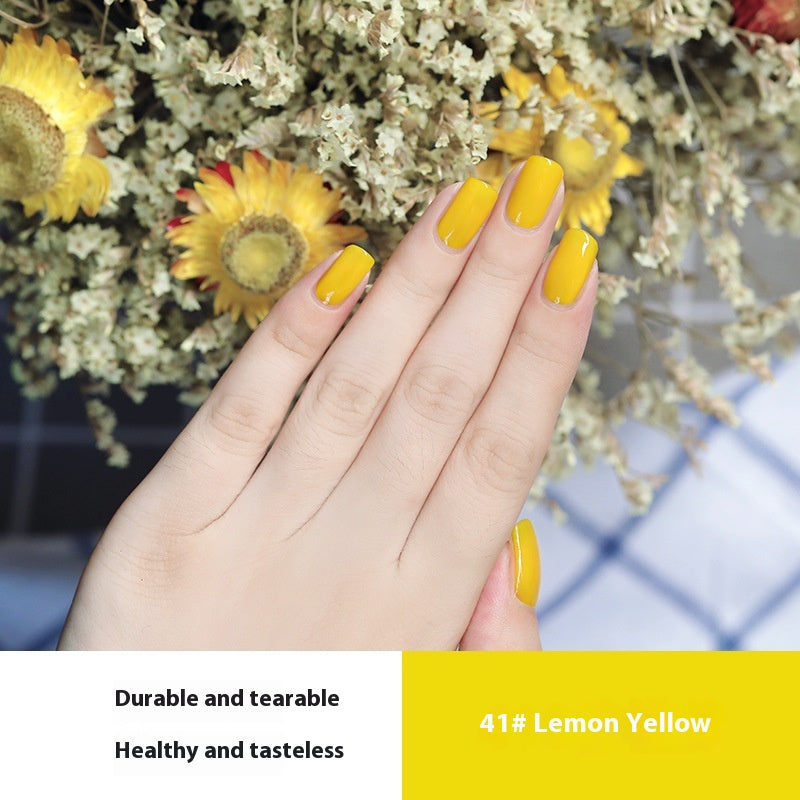Women’s Peelable Lemon Yellow Nail Polish Baking-Free Water-Based Gel