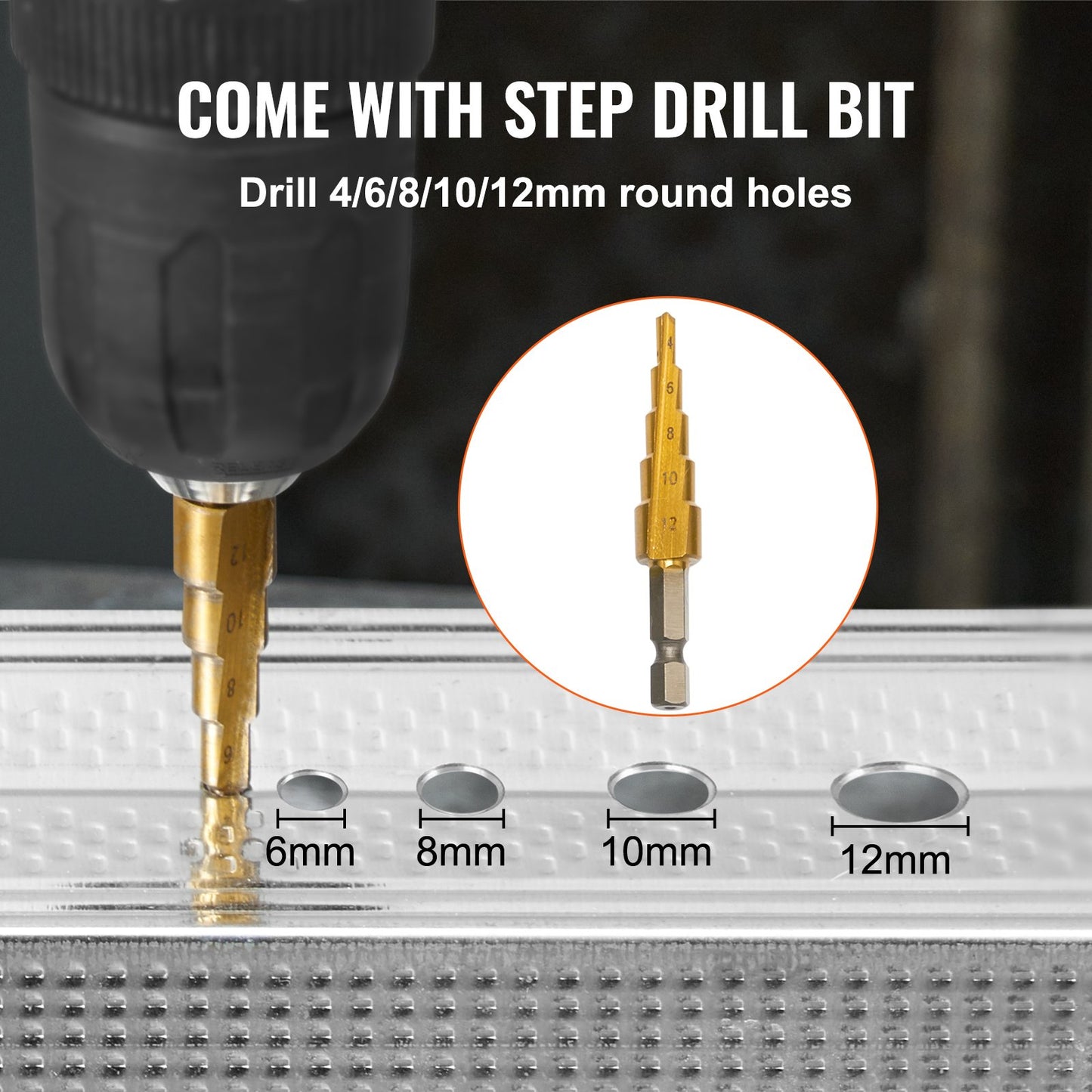 Double Head Sheet Metal Nibbler Cutter for Drills - Orange