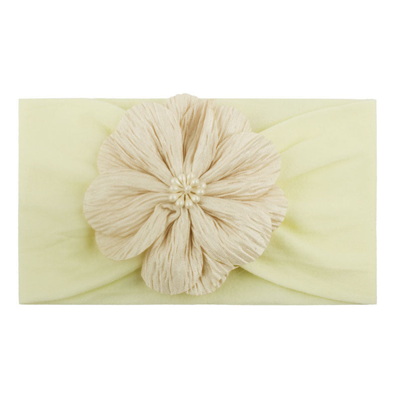 Super Soft Nylon Children's Headband with Flower Hair Accessory - Multiple Colors