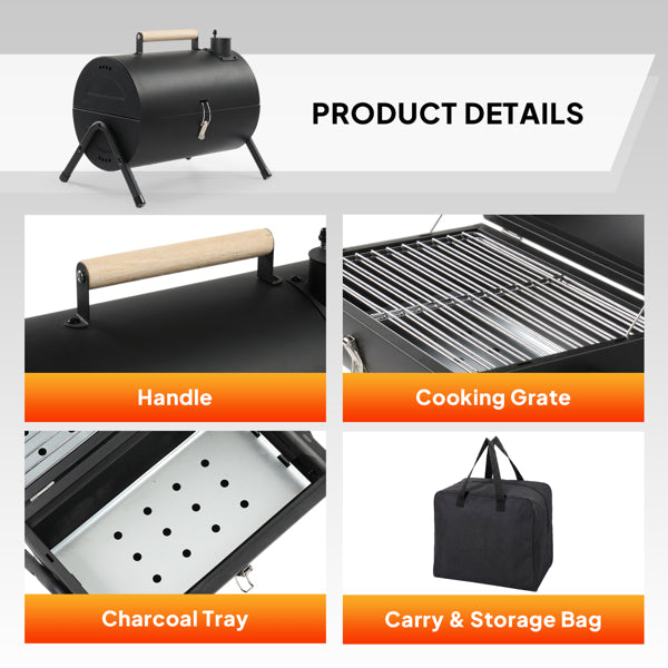 Portable Charcoal Grill for Camping & Outdoor BBQ - Double-Sided Tabletop Stove