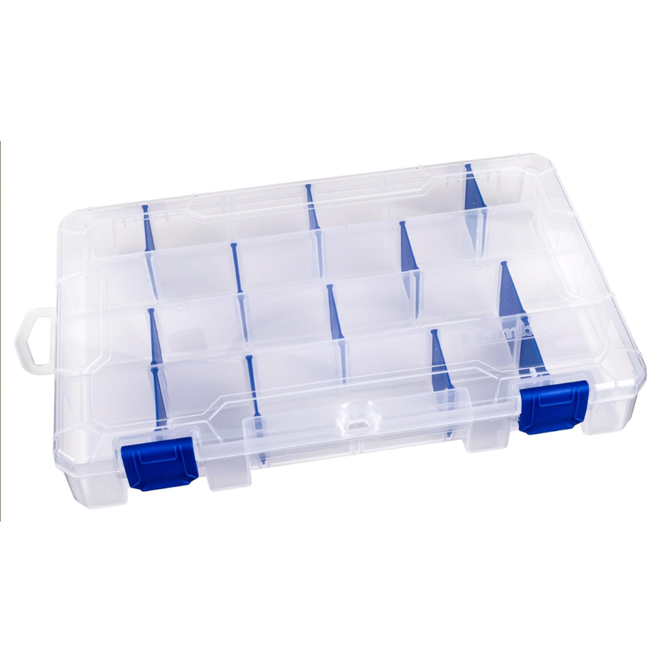 Fishing Tackle Box with Zerust Anti-Rust Dividers - 11 Inch Clear Organizer