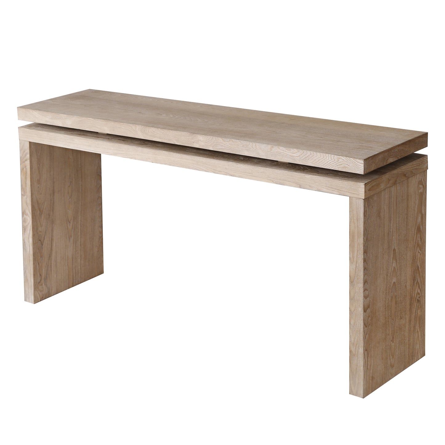 Antique Natural Farmhouse Console Table - Wooden Entryway Table