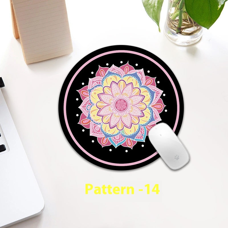 Ethnic Pattern Round Table Mat - Small Thickening Non-Slip Kitchen Accessory