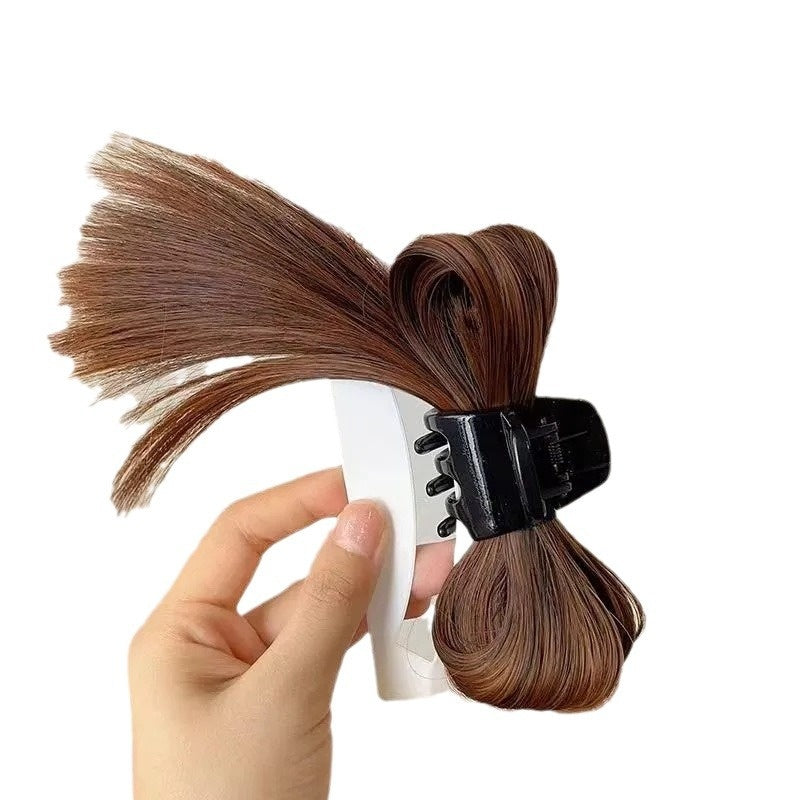High Ponytail Hair Grip with Fountain Kick Shuttlecock for Female Hair Volume
