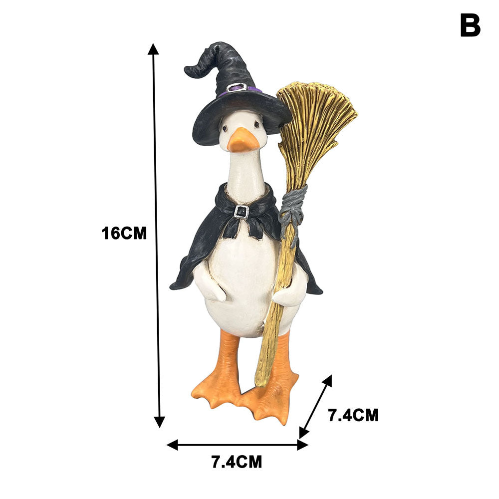 Halloween Witch and Ghost Tabletop Resin Decoration Set for Festive Home Decor