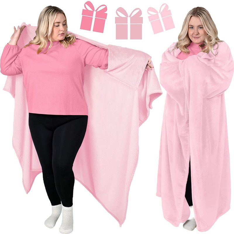 Soft Flannel Wearable Blanket for Home & Outdoors - Cozy Warm Throw