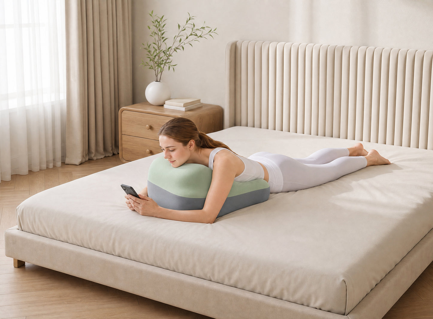 Ergonomic Memory Foam Sex Pillow for Couples - Green