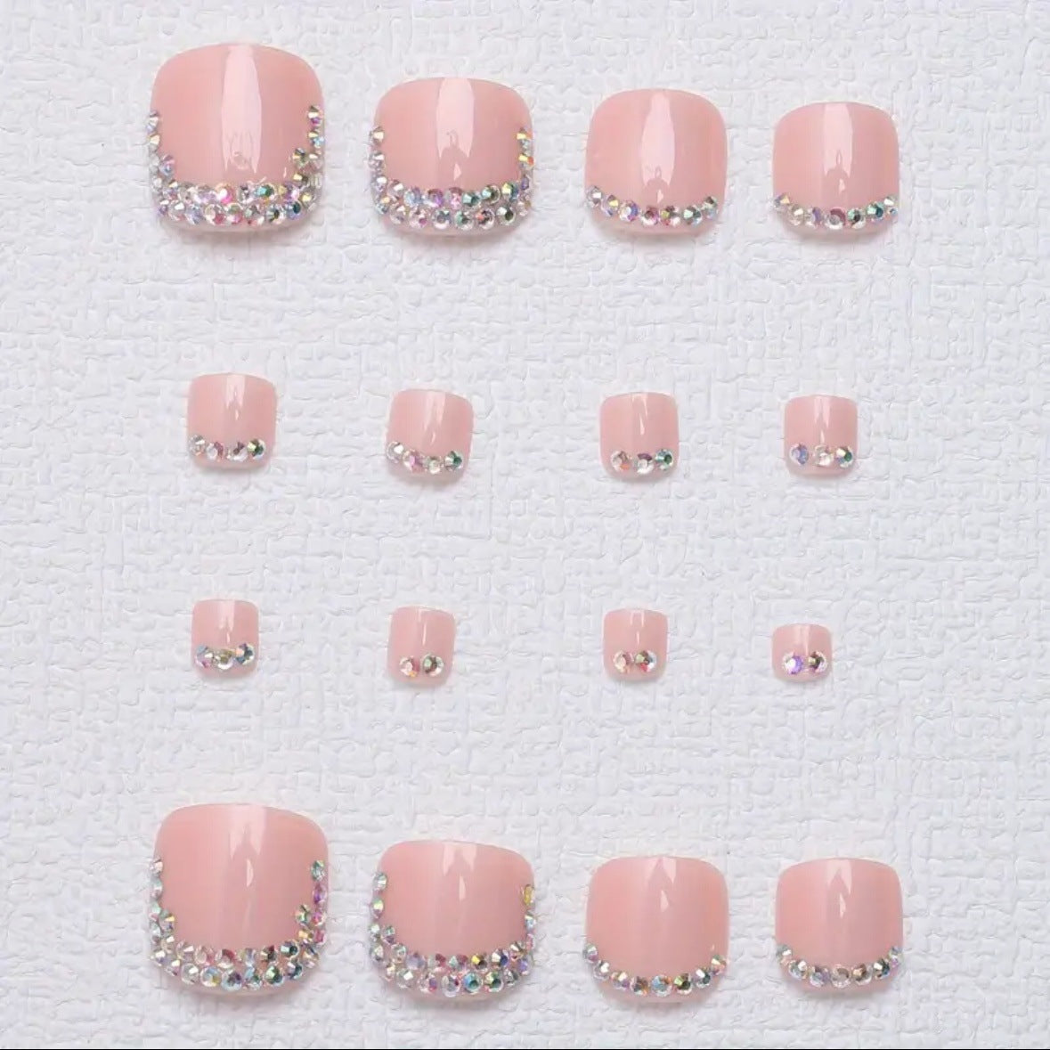 Foot Manicure Kit with Nail Art Glue and Patterns for Ladies