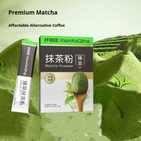 Matcha Powder Single-Serve Sachets - Food-Grade Green Tea for Drinks