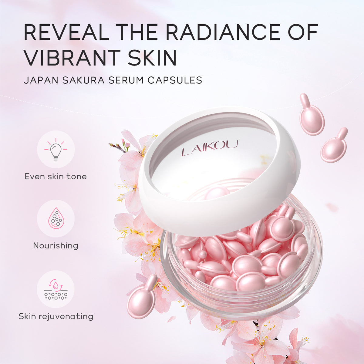Hydrating Sakura Facial Capsules - 30 Count Hydrating Serum Set