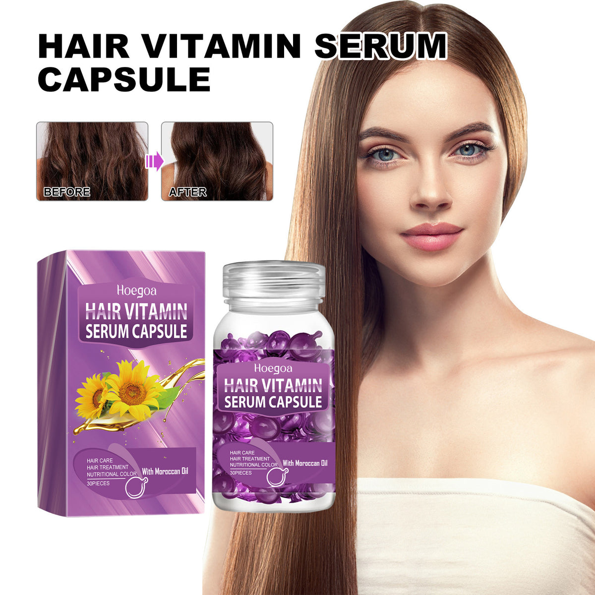 Hair Care Essential Oil Capsules - 30 Pieces