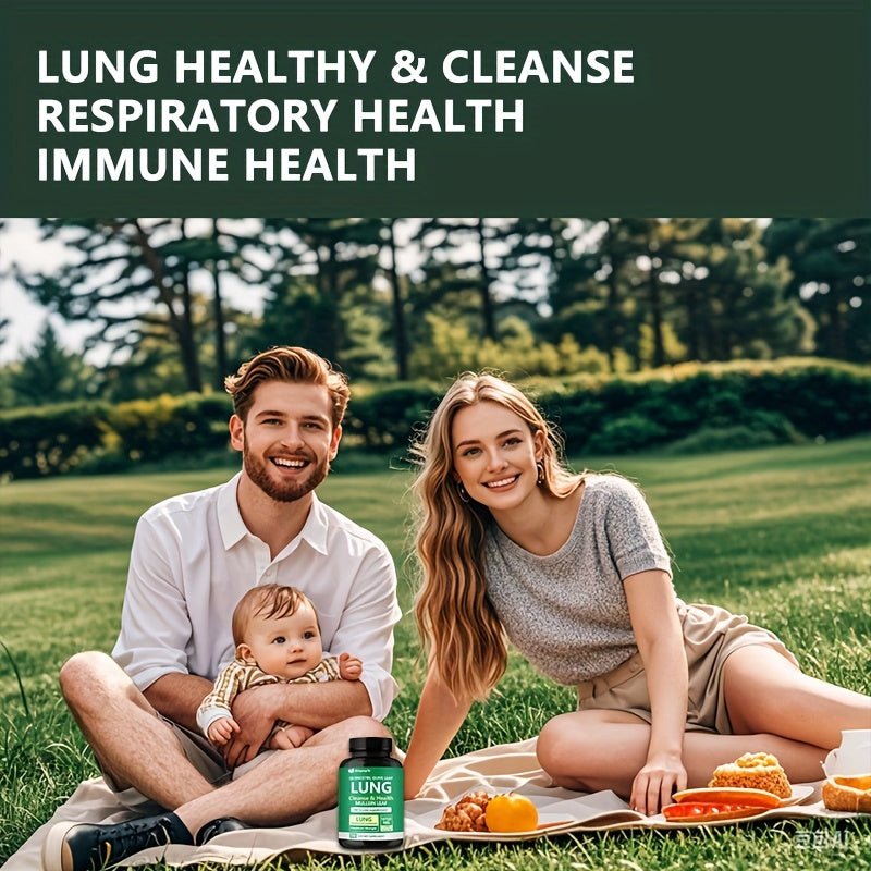 Lung Cleanse & Respiratory Support Supplement - Mullein Leaf & Quercetin