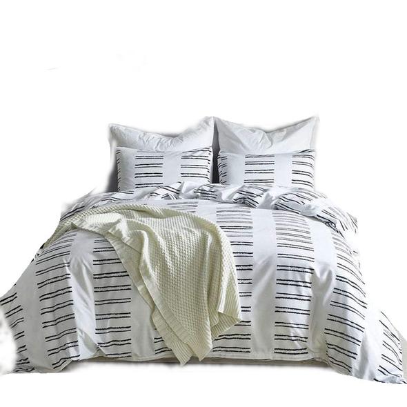 Three-Piece Quilt Cover Set in Multiple Sizes - Modern Bedding with Pillowcases