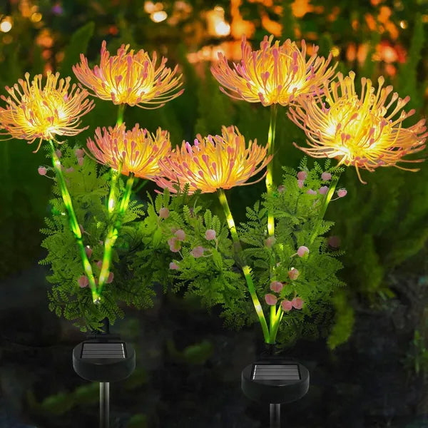 Solar Garden Lights - 4 Pack Outdoor Flower Lights with Modes