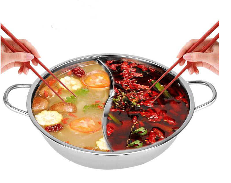 28cm Stainless Steel Mandarin Duck Hot Pot for Kitchen & Dining
