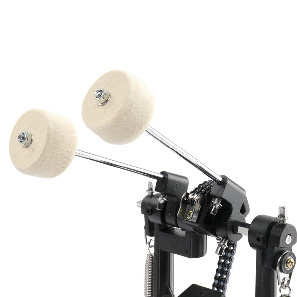 Professional Double Bass Drum Pedal for Drummers - Black