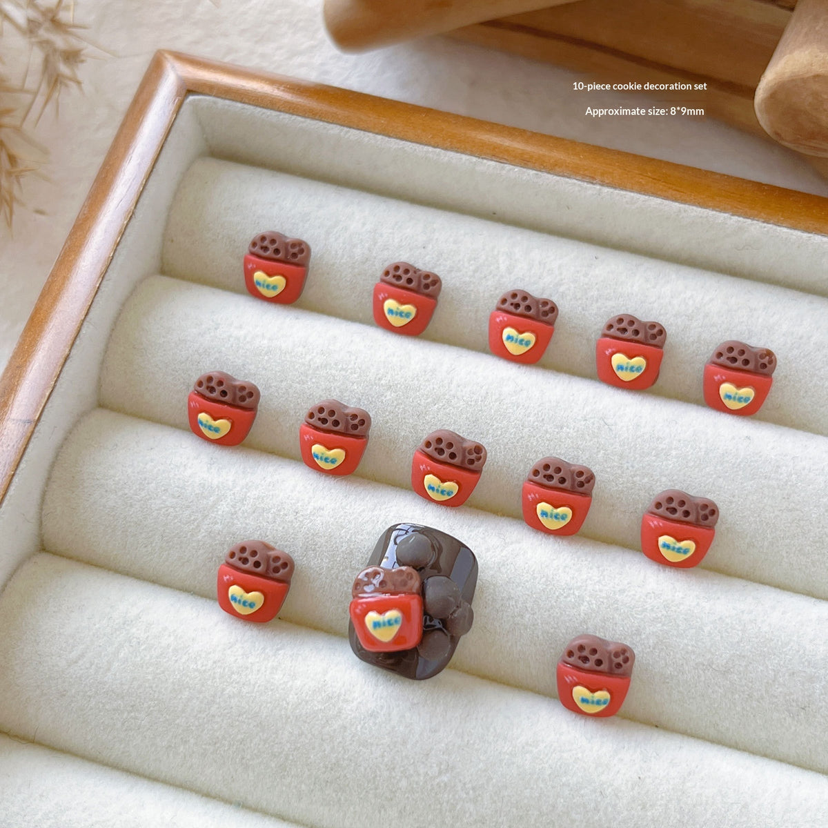 Edible Toy Cookie Nail Art Accessories Kit - Cartoon Series Resin Decor