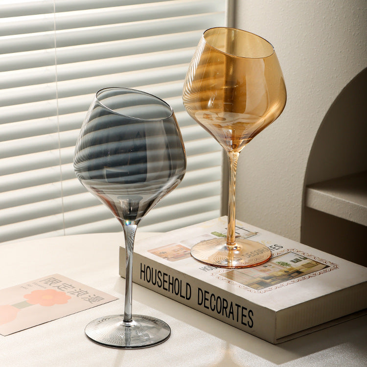 Beveled Crystal Wine Glass Set - Red, Champagne & Big Belly Styles