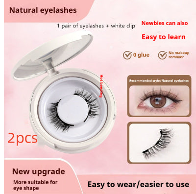 Magnetic False Eyelashes - Natural Mink Lash Set with Applicator Tool