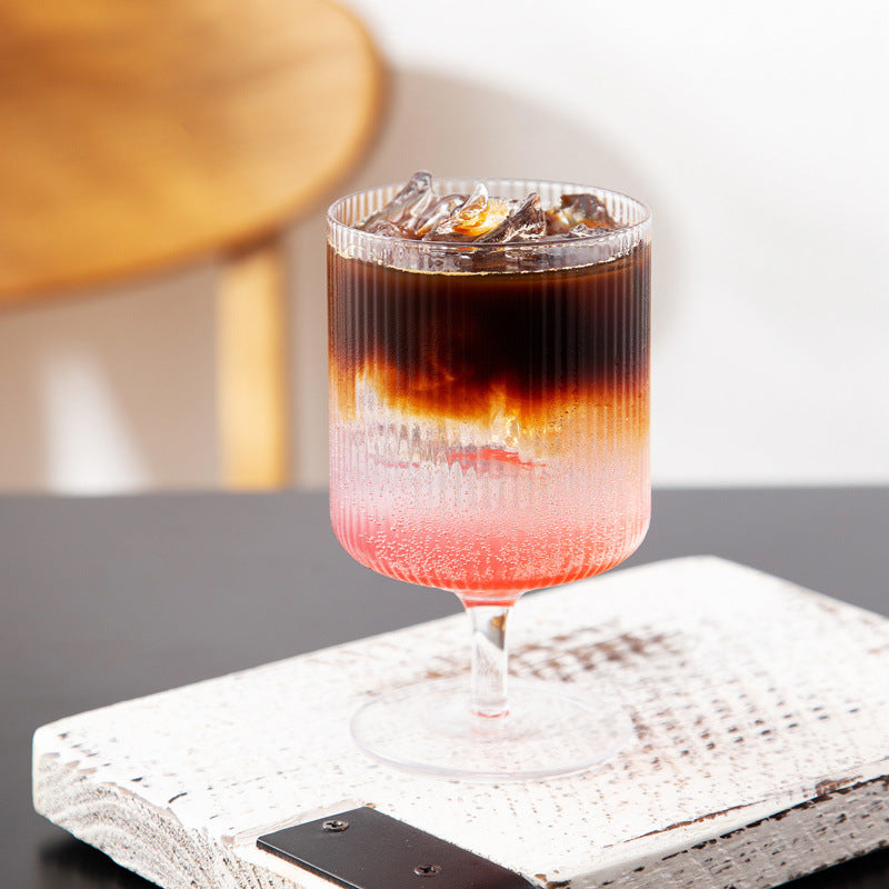 European Style Glass Ice Cream Cup - Heat-Resistant, 201-300ml, Clear Goblet