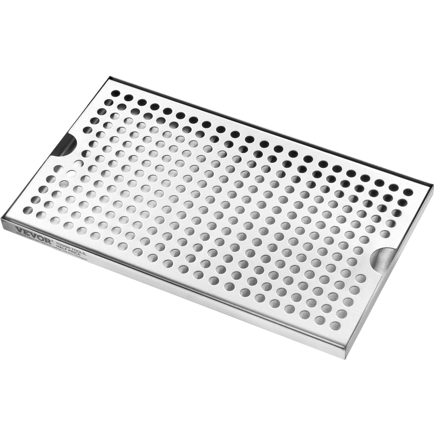 304 Stainless Steel Beer Drip Tray with Non-Slip Pads - Silver