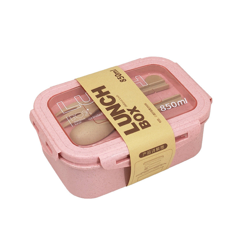 Wheat Straw Insulated Lunch Box - Eco-Friendly Student Food Container