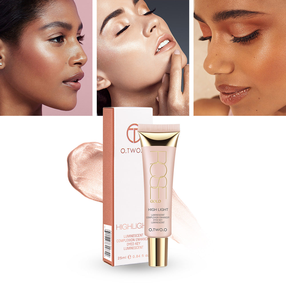 3D Contouring Facial Highlighter Set - Brightening Makeup Cream with 3 Colors