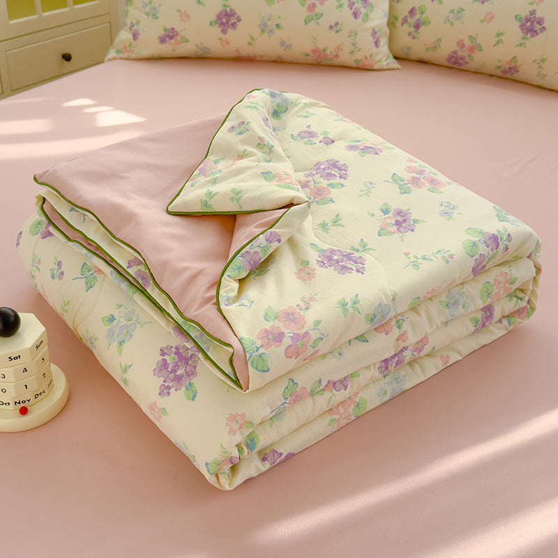 Cotton & Soybean Fiber Summer Quilt - Multiple Sizes & Patterns
