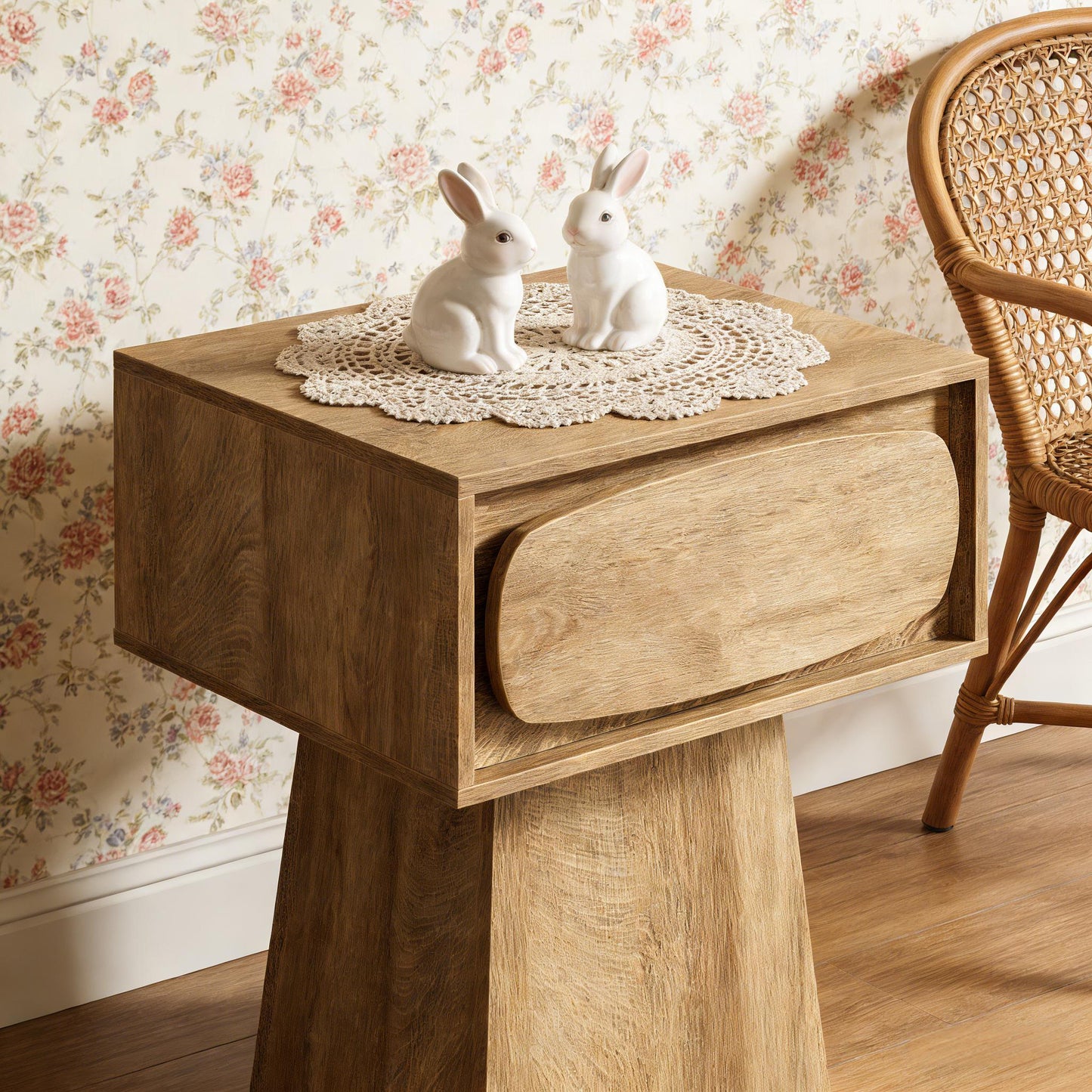 Compact Side Table with Drawer - Brown Accent Furniture