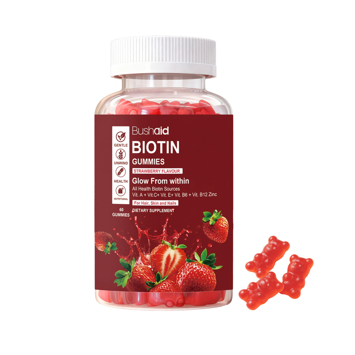 Multivitamin Gummies with Collagen & Zinc – 60 Count