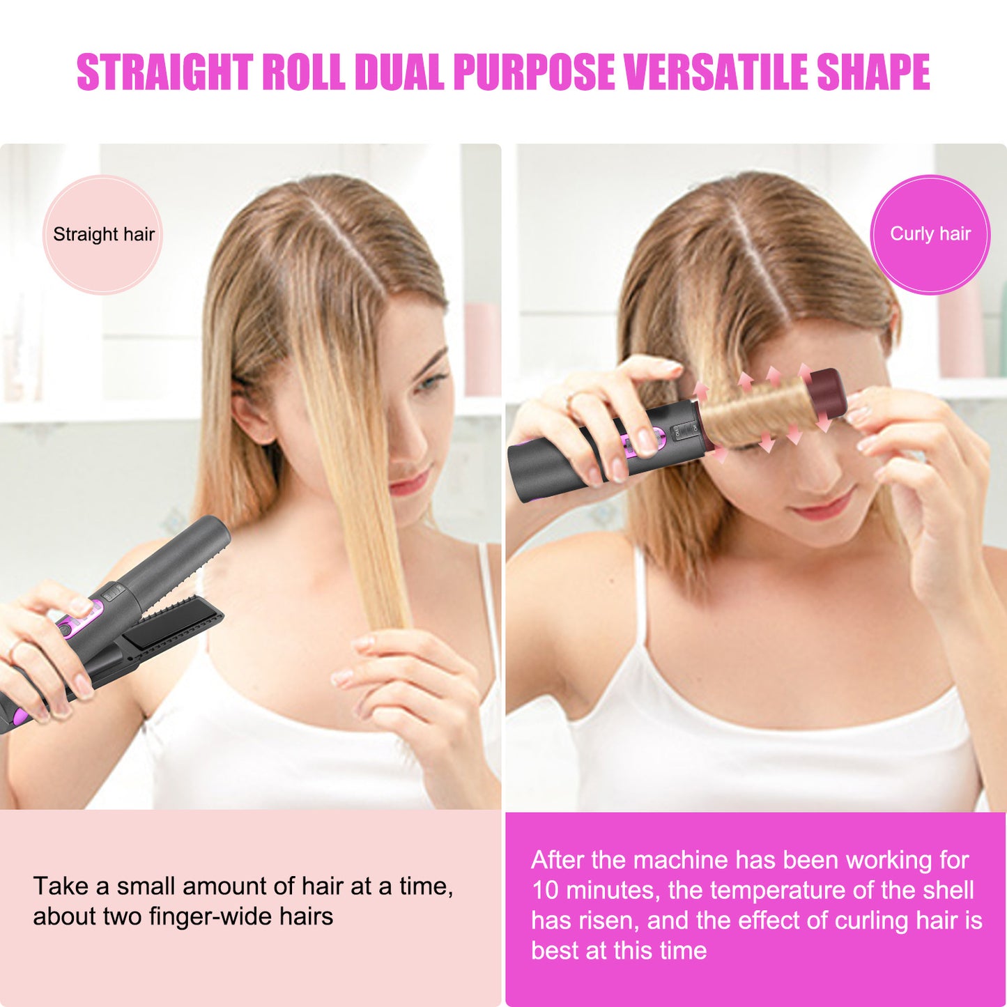 Women's Cordless Hair Straightener Comb - Rechargeable Hair Styling Tool