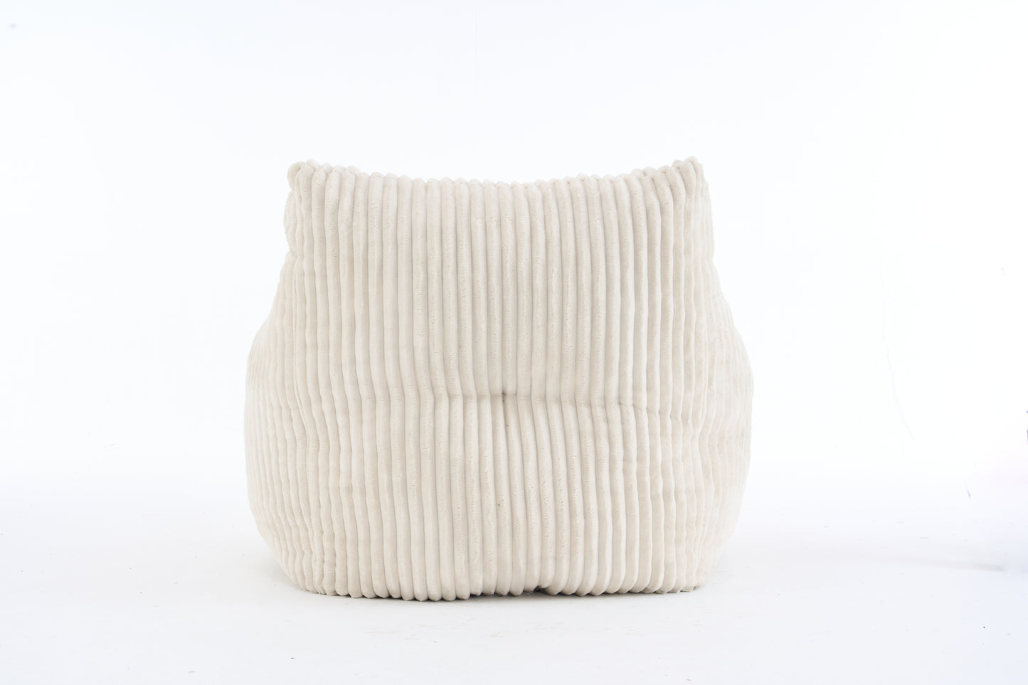 Soft Corduroy Bean Bag Chair with Memory Foam - Beige