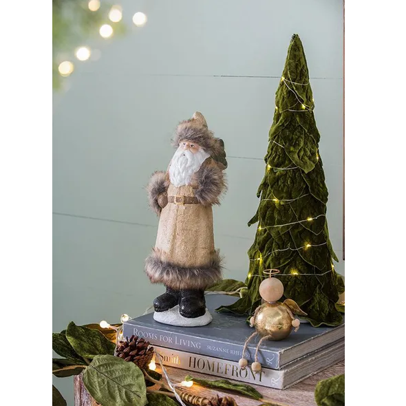 Christmas Gnome Decorations - Rustic Ceramic Holiday Ornaments