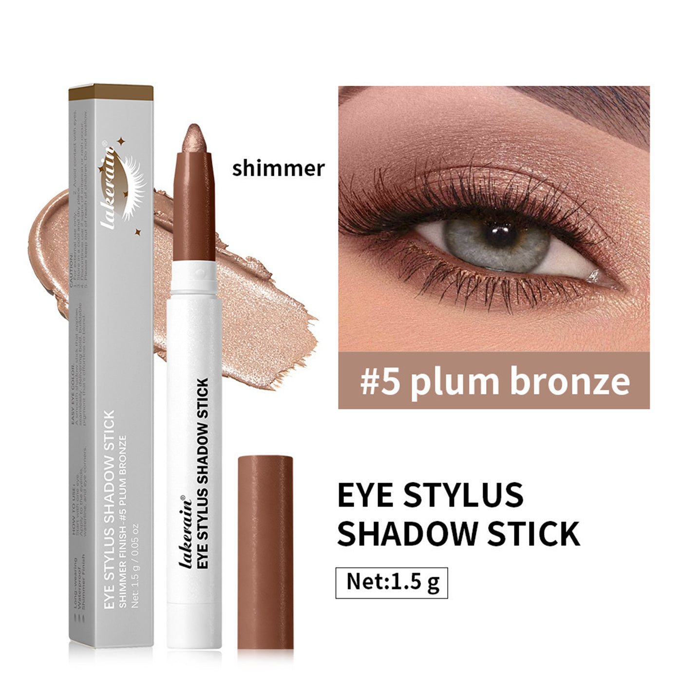 Cream Eyeshadow Stick - Long-Lasting, Waterproof, Multiple Colors